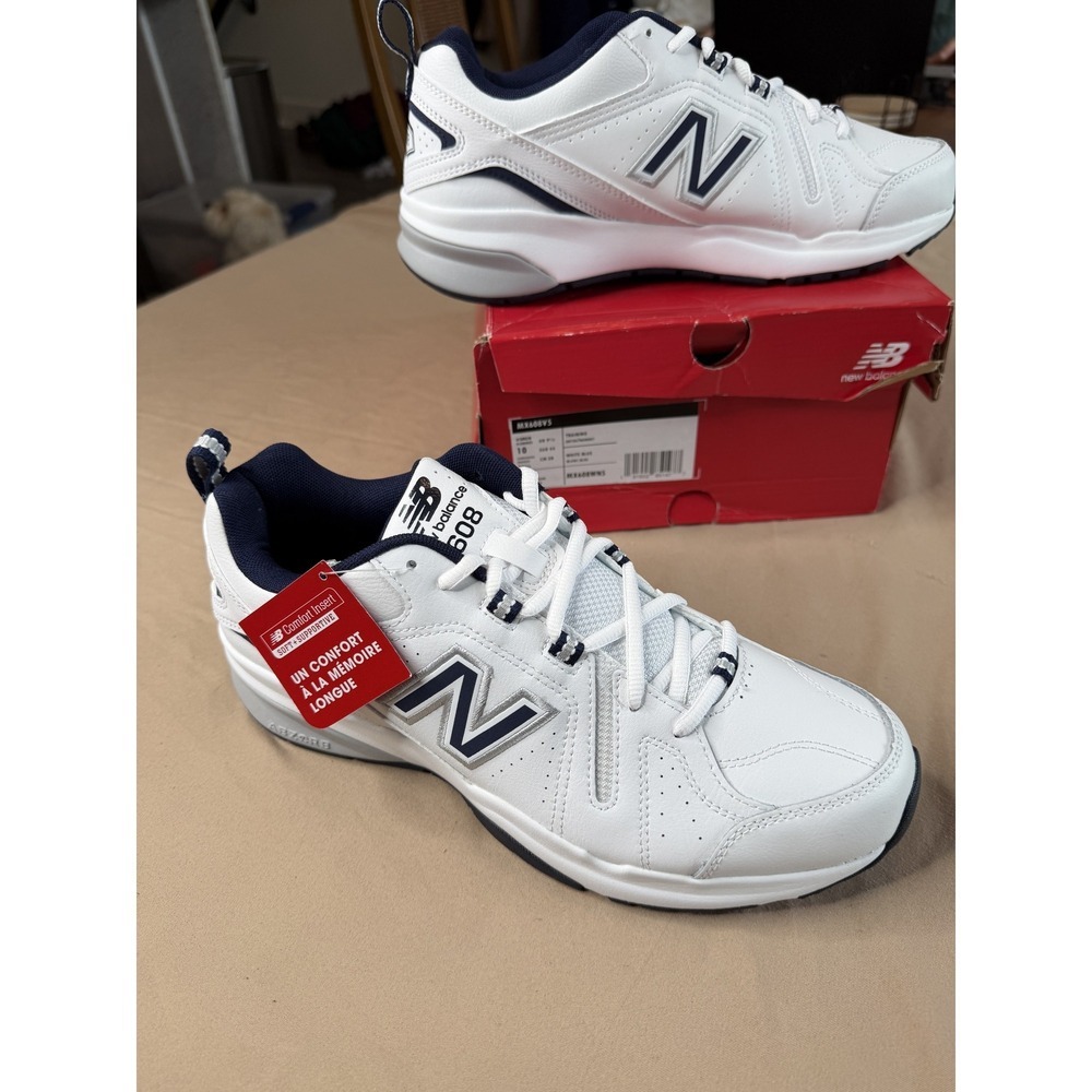 New Balance MX608V5 White Blue Training Shoes Men's 10D New in Box